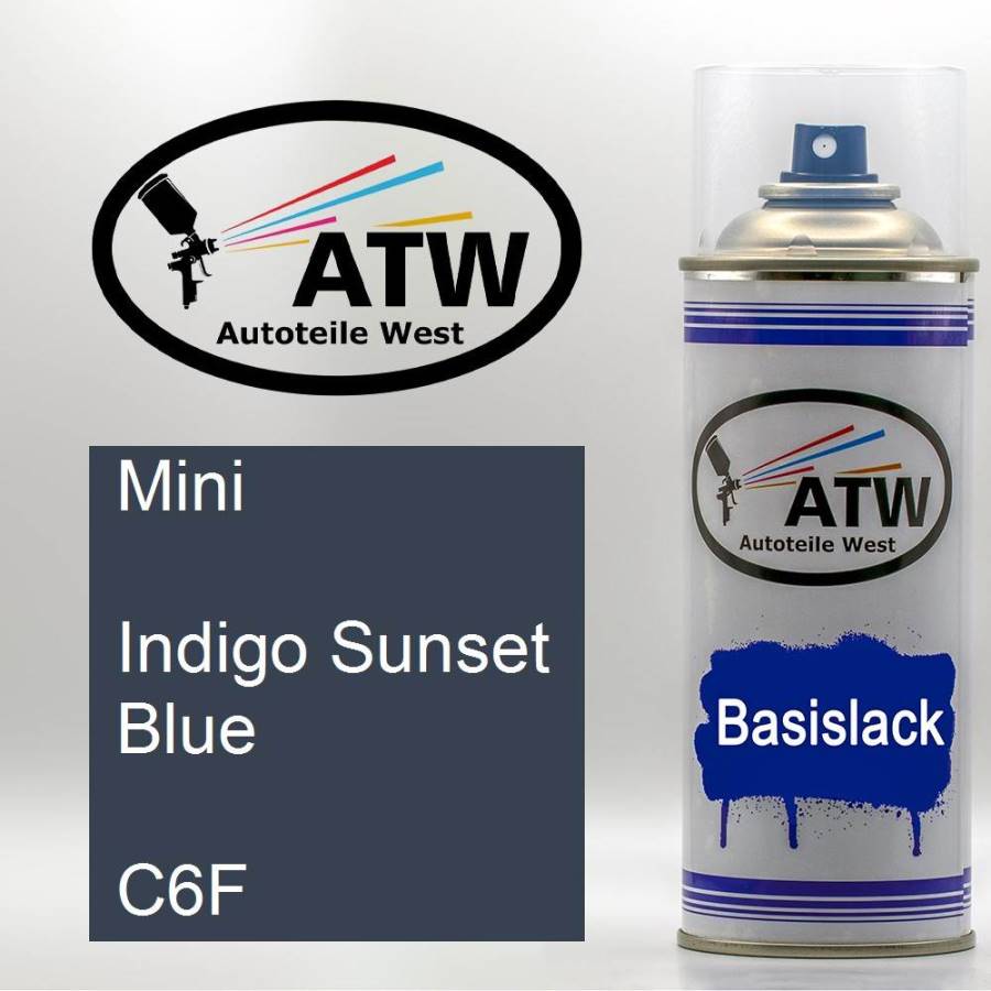Mini, Indigo Sunset Blue, C6F: 400ml Sprühdose, von ATW Autoteile West.